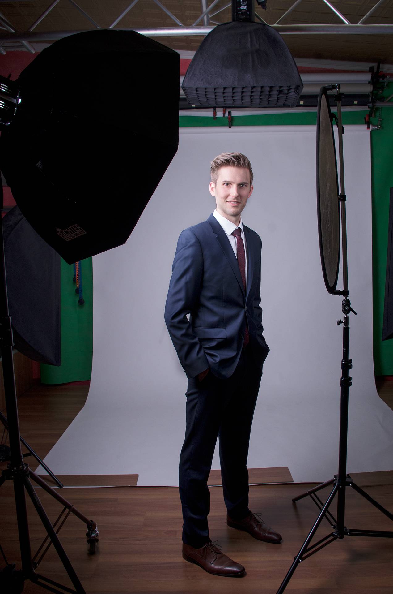 Businessfoto eines Mannes im Fotostudio